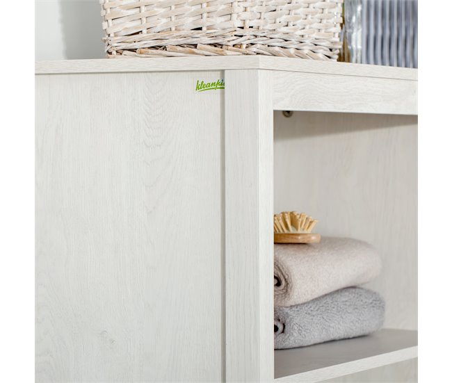 Armario de Baño Melamina de Madera kleankin, hogar - baño Blanco