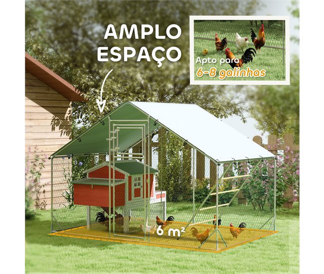 Gallinero para Exterior PawHut Gris