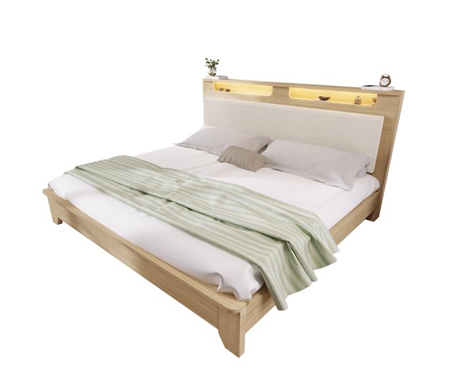 Camas de matrimonio 145x215 Beige