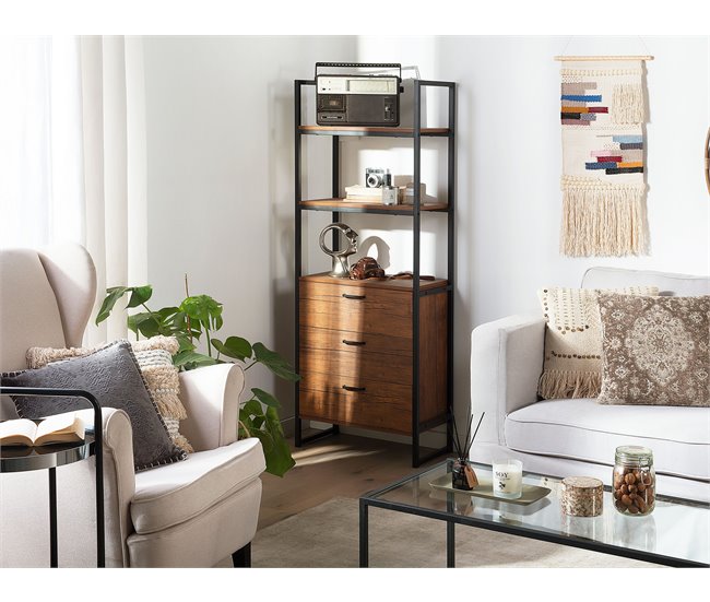 Beliani Estante para libros TIFTON Marron