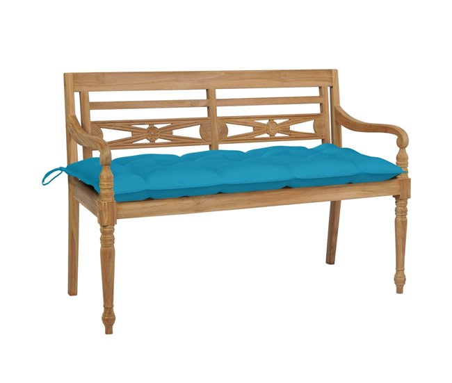 Banco de madera datavia de jardín 120x51 Azul