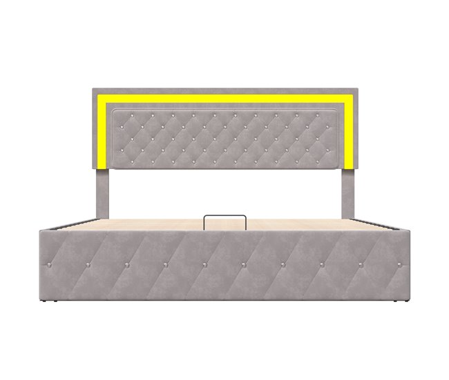 Cama con almacenamiento 200x180 Beige
