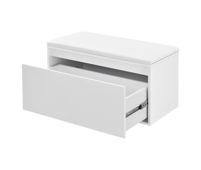 Banco zapatero Degerfors con cajón [en.casa] 39 Blanco