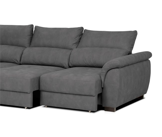Chaise longue con cama BENSON Antracita