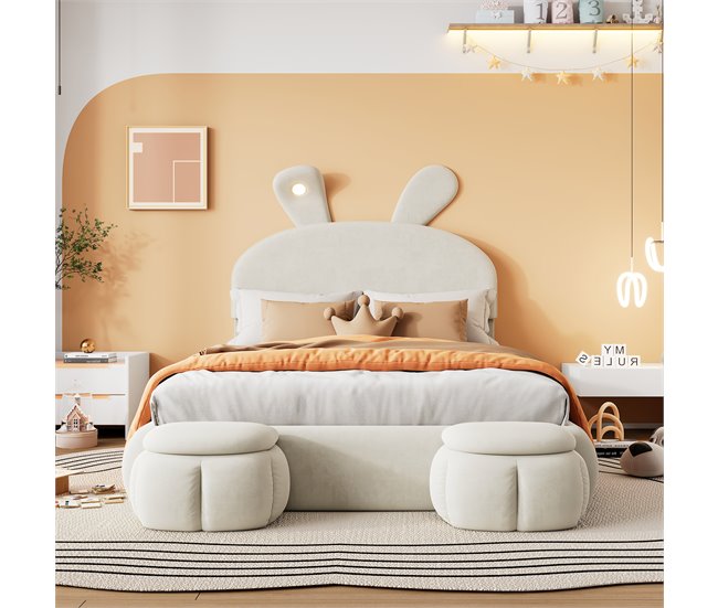 Camas de matrimonio 154x238 Beige