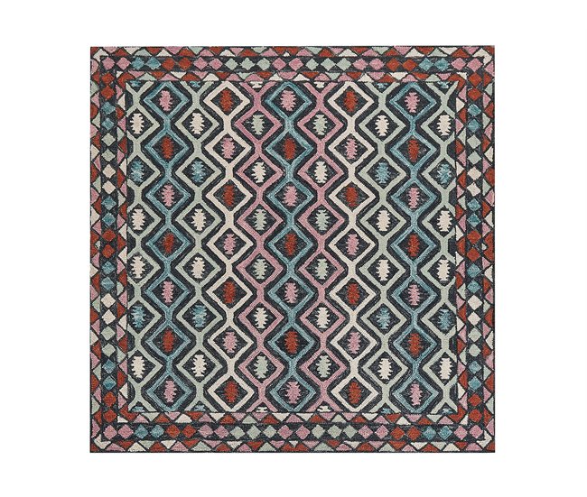 Beliani Alfombra de pelo corto HAYMANA 200x200 Multicolor