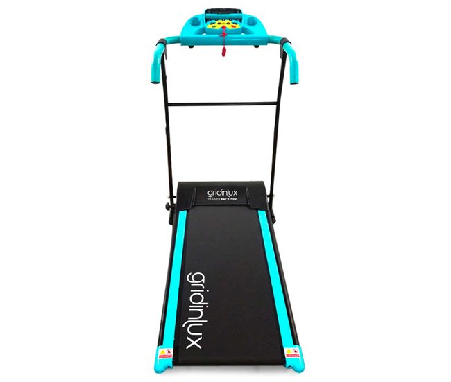 Cinta de Andar 12 Programas Eléctrica, Plegable, Motor 1000 W. Gridinlux Azul/ Verde