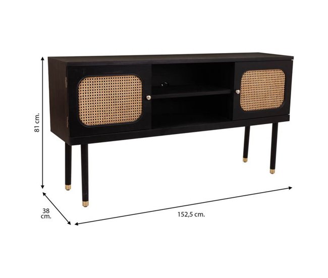 Aparador de madera Negro