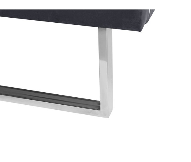 Beliani Cama con somier Terciopelo BELLOU 214x165 Gris Oscuro