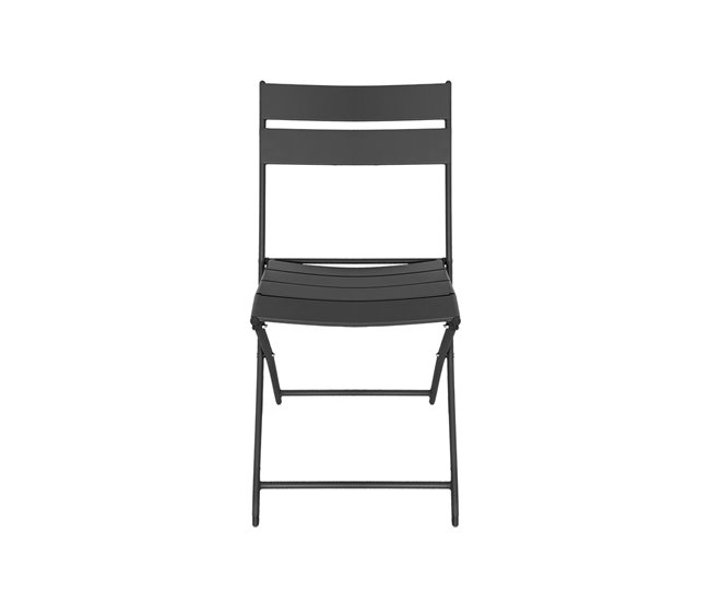 Acomoda Textil – Silla Plegable de Acero. (Pack 4 Unidades) Negro