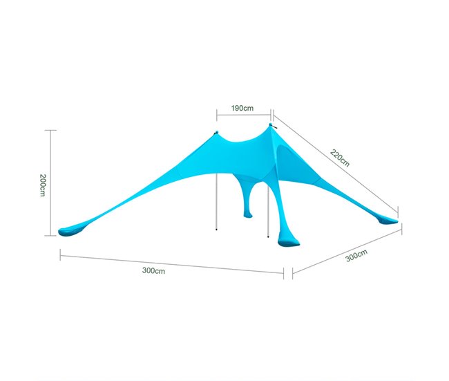 Tienda De Playa Lycra OZT01-HB SoBuy Azul Claro