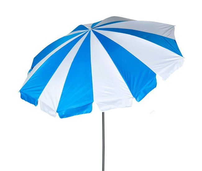 Aktive Sombrilla playa grande inclinable twister UV50 c/funda Blanco/ Azul