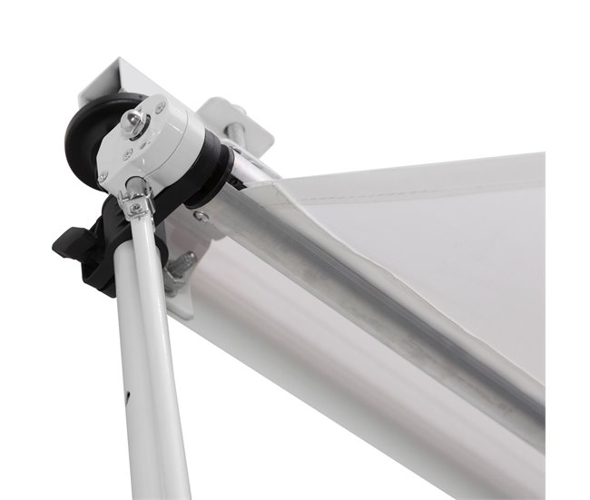 Toldo Manual Retráctil Metal, Aluminio, Poliéster Outsunny 300x150 Blanco