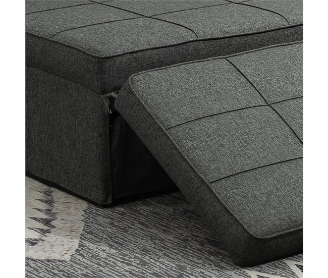 Sofá Cama Lino, Espuma, Metal HOMCOM, hogar - sofás y butacas Gris