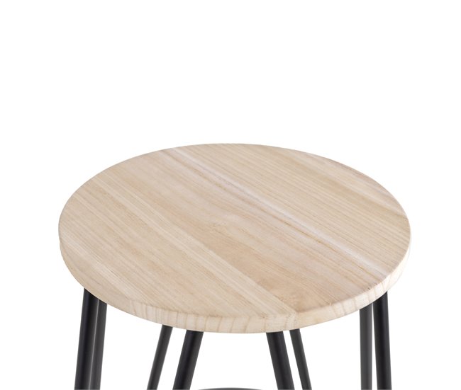 Taburete de bar LARS madera natural Natural