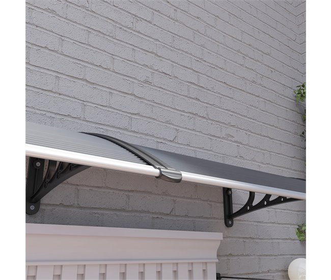 Marquesina Exterior Policarbonato Outsunny Negro