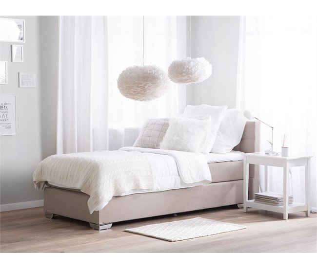 Beliani Cama continental Poliéster ADMIRAL 99x212 Arena
