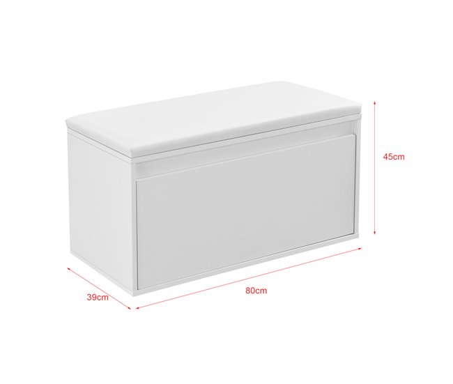 Banco zapatero Degerfors con cajón [en.casa] 39 Blanco