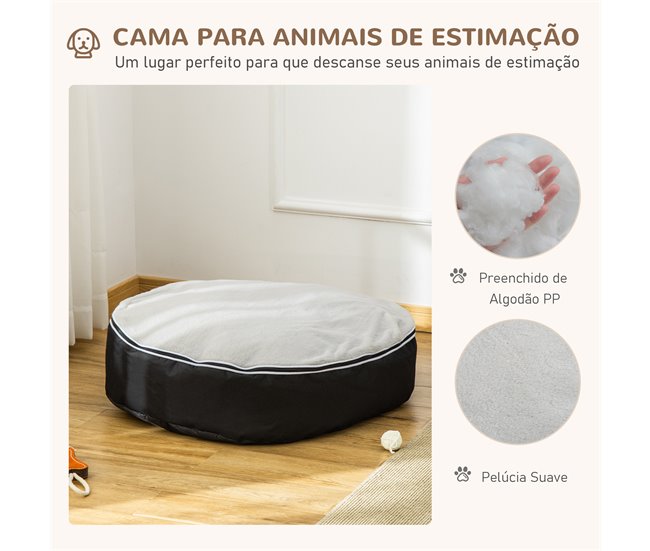 Cama para Perros Tela Oxford, Felpa y Algodón PP PawHut Multicolor