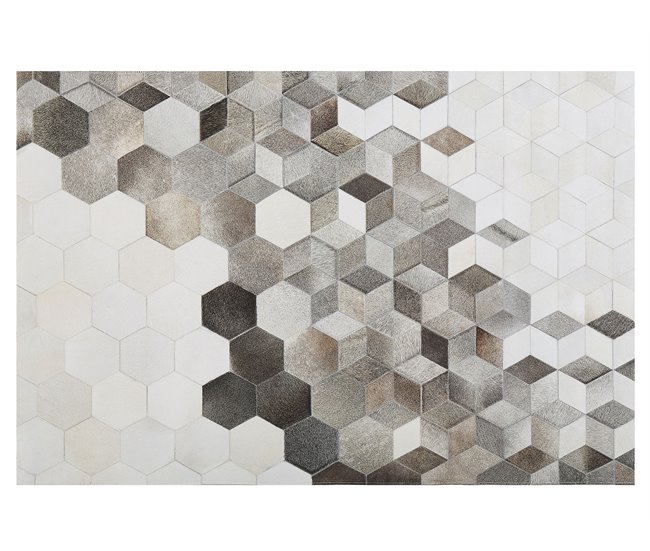 Beliani Alfombra de pelo corto SASON 140x200 Blanco/ Beige