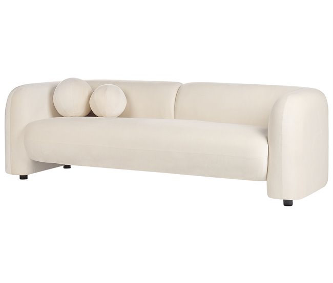 Beliani Conjunto de sofás LEIREN Crema