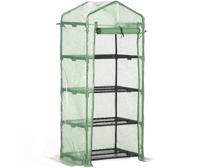 Invernadero de Jardín Acero, PE Outsunny Verde