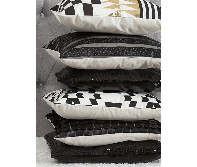 Beliani Cojín decorativo DALIA Negro