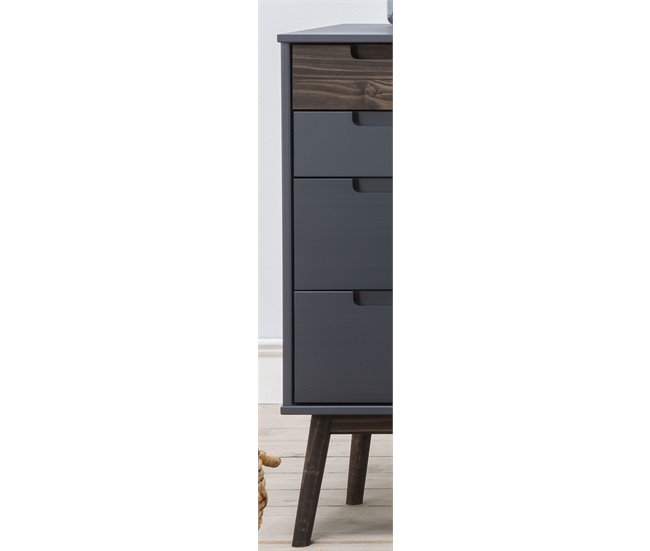 Sifonier 4 cajones NUSSA madera gris Gris