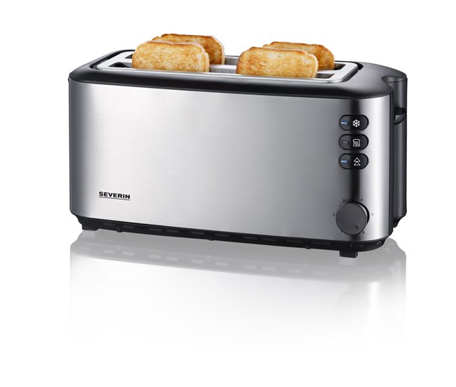 Tostador Automático de 2 ranuras largas Severin AT 2509 - 1400 W Gris