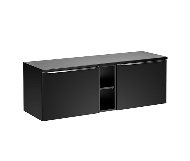 Mueble bajo lavabo 2 nichos Eros Negro
