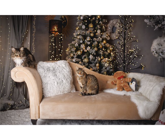 Beliani Chaise longue derecho Terciopelo LATTES Beige