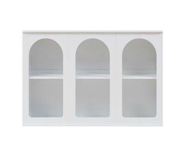 Aparador Trorhun diseño arqueado de 2 niveles [en.casa] 120 Blanco