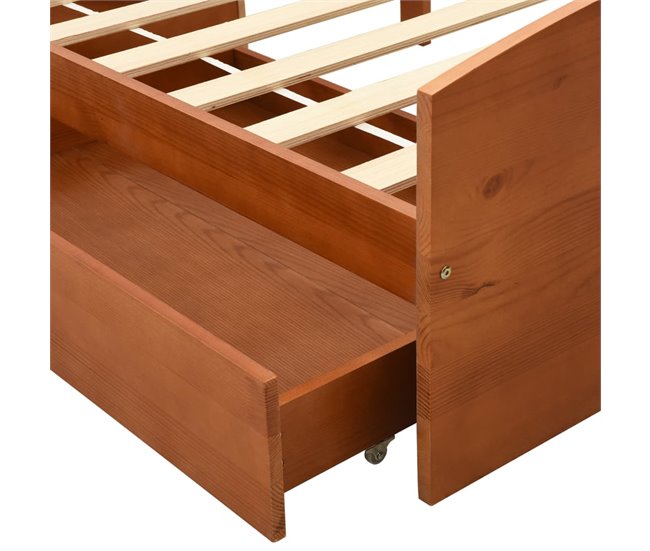 Estructura De La Cama 204x96 Marron Claro