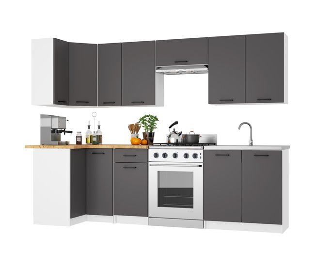 Armario colgante de cocina OLIWIA G2 W60 60 Blanco/ Gris