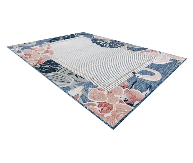 Alfombra Estructural BOTANIC 65240 flamenco 78x150 Azul
