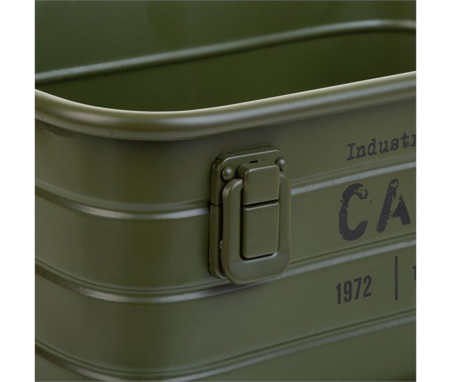 Cesto rectangular de metal impreso Verde