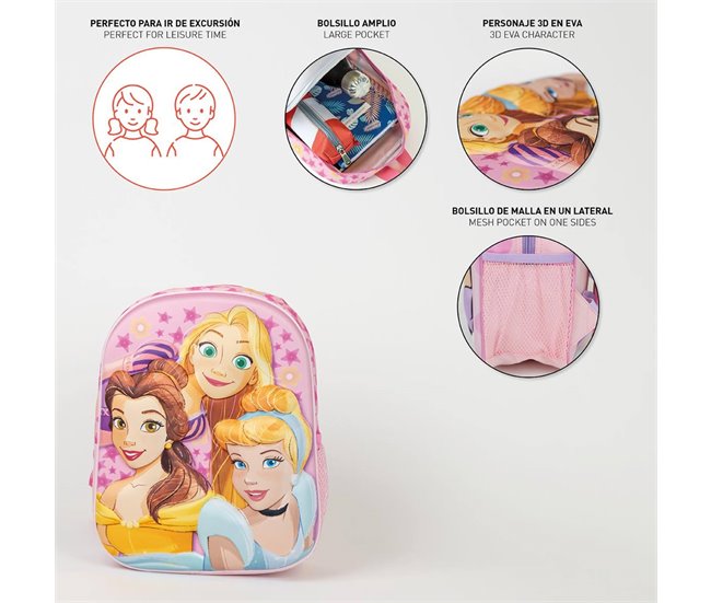 MOCHILA INFANTIL 3D PRINCESS Multicolor