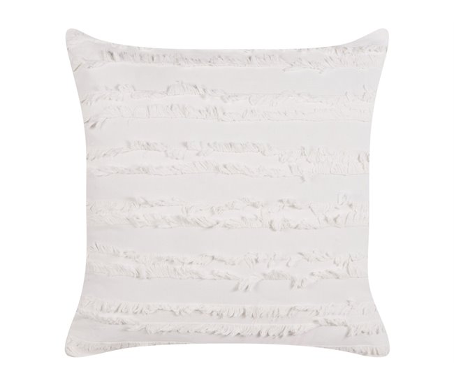 Beliani Cojín decorativo MAKNEH Blanco