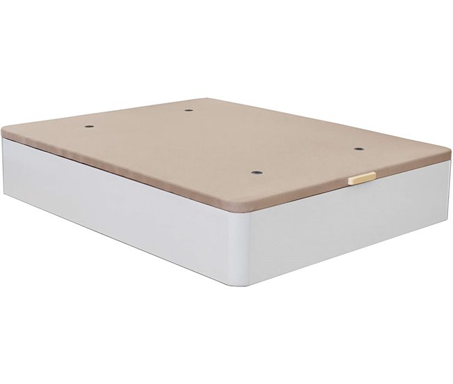 Canapé Abatible de Gran Capacidad Tapa tapizada en 3D Transpirable 135x190 Blanco