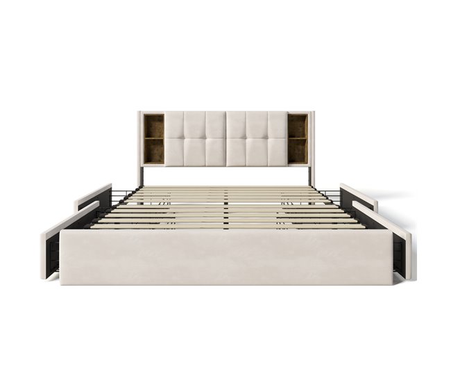 Camas de matrimonio 165x213 Beige