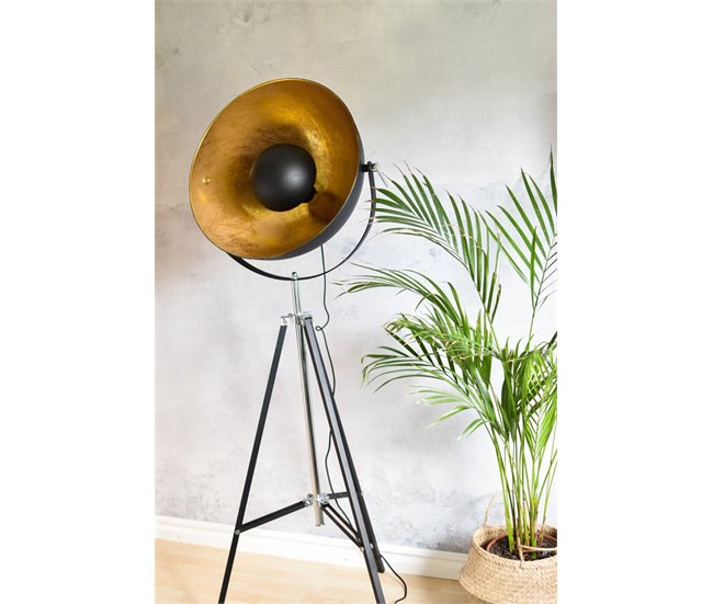 Beliani Lámpara de pie THAMES Negro