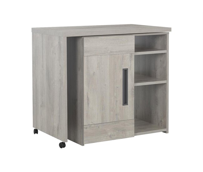 Mesa de cocina extensible y giratoria BOSTON Roble Gris