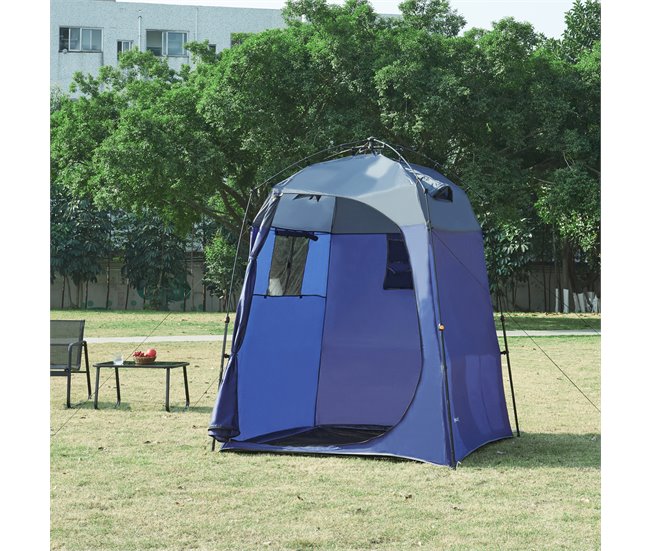 Tienda de ducha Ayas camping desplegable [pro.tec] 150x150 Azul