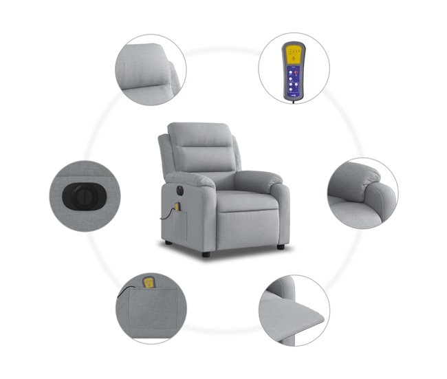 Sillón Reclinable De Masaje Eléctrico Beige