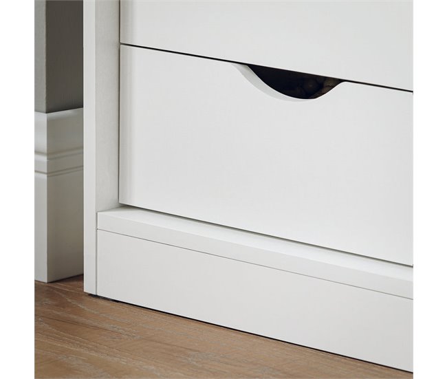 Banco Zapatero con Puerta Corrediza de Granero FSR153-W SoBuy Blanco
