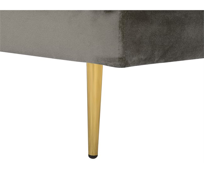 Beliani Chaise longue derecho Terciopelo MIRAMAS Azul Marino