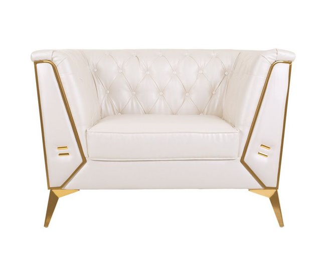 Sillón tapizado Blanco