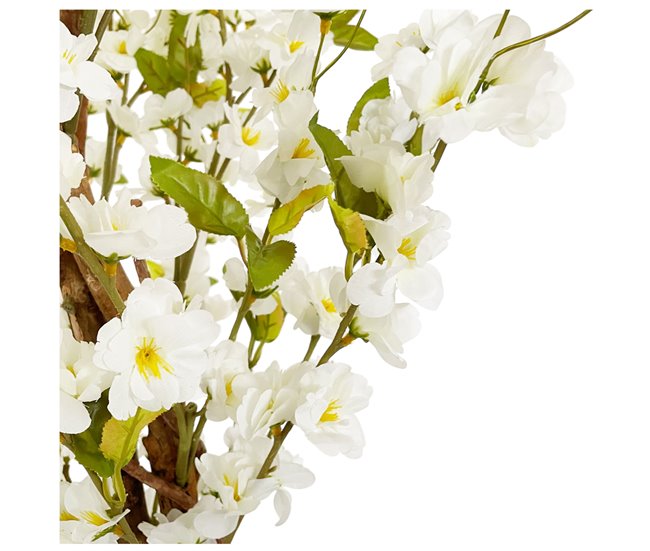 Acomoda Textil – Planta Artificial con Macetero. (Almendro) Blanco