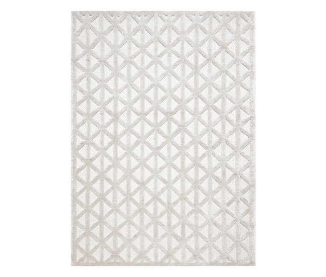 Alfombra SANTO sisal 58500 Triangulos geométrica 160x220 Crema