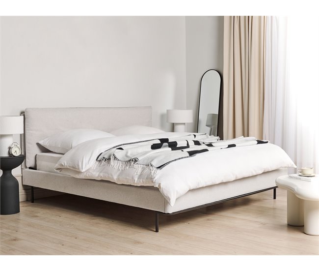 Beliani Cama Poliéster CORIO 193x219 Beige